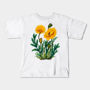 Minhwa: Poppy Yellow Deep A Type (Korean traditional/folk art) Kids T-Shirt